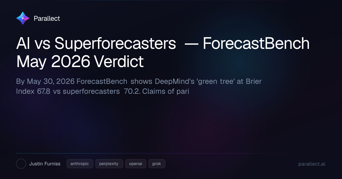 AI vs Superforecasters — ForecastBench May 2026 Verdict — Parallect AI ...